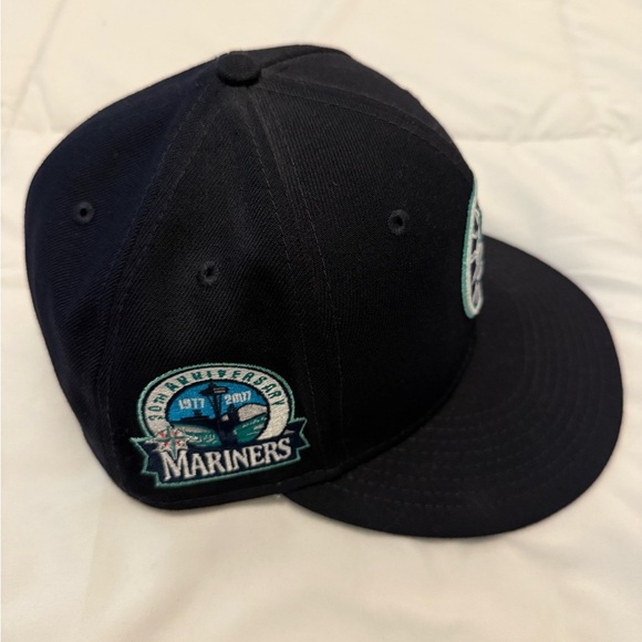 Seattle Mariners New Era Teal and Black hat 59fifty 7 1/8 - Picture 2 of 8